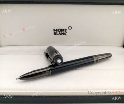 Copy Mont blanc Starwalker Precious Resin Rollerball Pens All Black